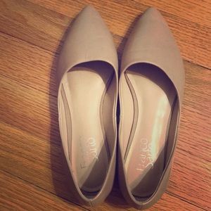 Women Franco Sarto cream pointed toe flats